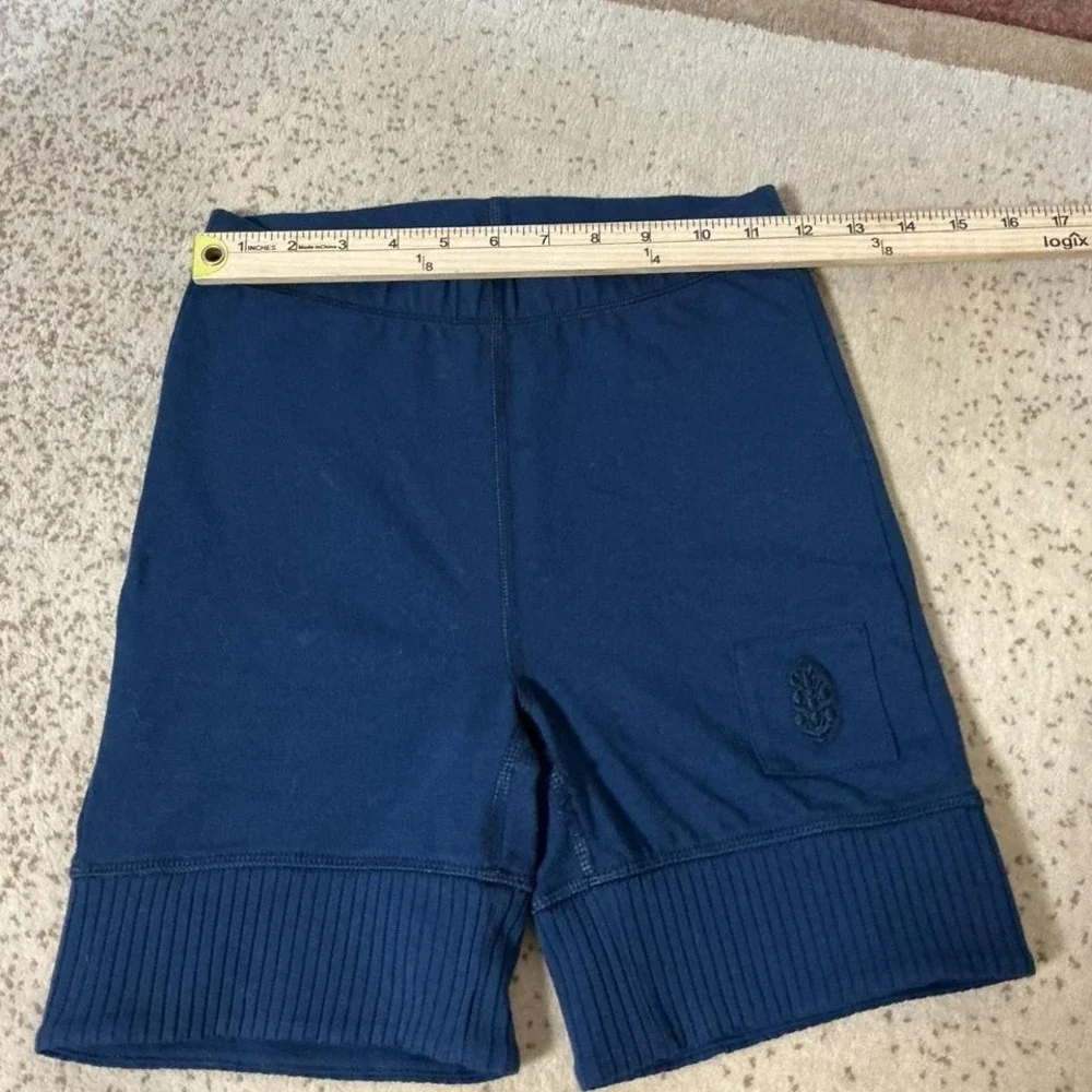 Free People Movement Victory Biker Shorts Yoga Navy Blue Ribbed Hem XS OB2049022